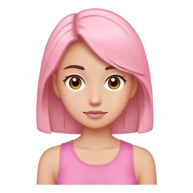 Me wearing a pink top sticker