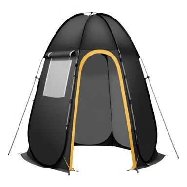 Tall Oval Narrow Pop up standing tent black  sticker