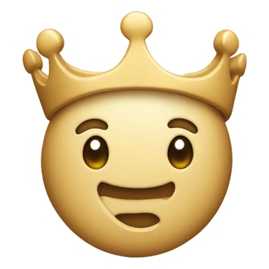 a puzzle piece with crown with simple smile face sticker