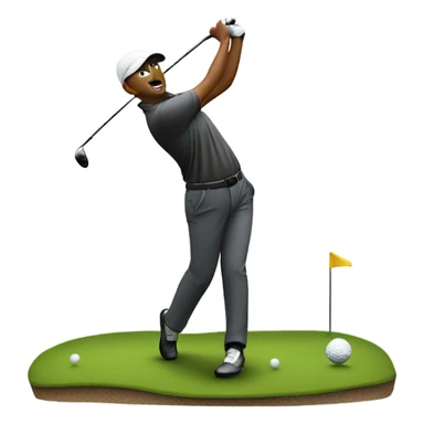 Golfer shanking shot sticker
