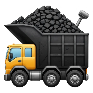 truck with coal ore sticker