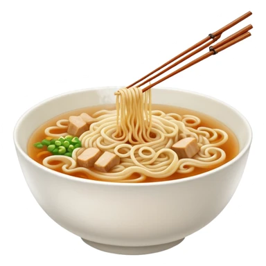single bowl of noodles for one person sticker