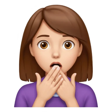 elleri ağzında şaşrımıs bir kız çocuğu sticker