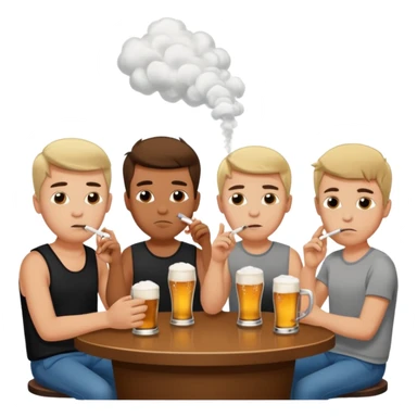 Drinking 100 beers and cigarettes with the Caucasian boys with serious faces at a dive bar sticker