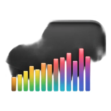 full black audio spectrum sticker