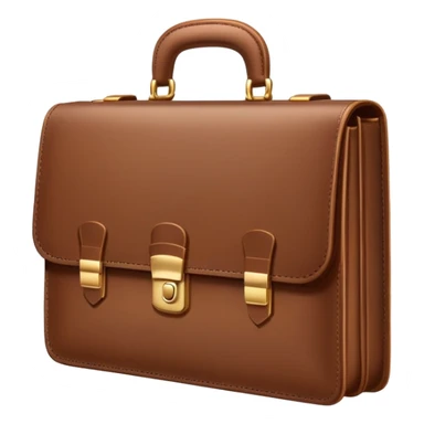  business briefcase slightly open with paper documents visible inside. sticker