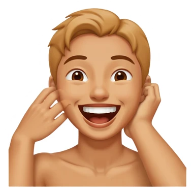 person grabbing neck laughing  sticker