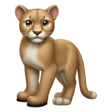 Cougar in boots  sticker