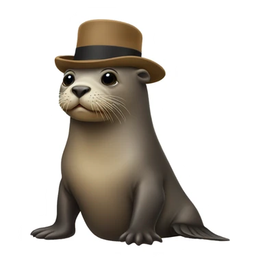 sealion with hat sticker