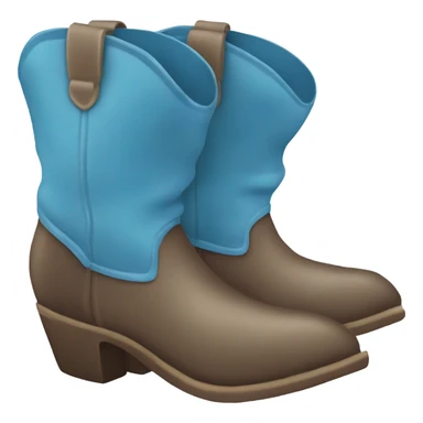 a large blue cowgirl boot  sticker