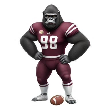 Gorilla football maroon sticker