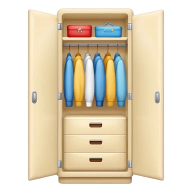 Glossy cream PVC closet sticker