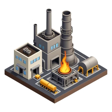 isometric foundry, factory sticker