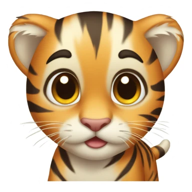 Cutie baby tiger  sticker