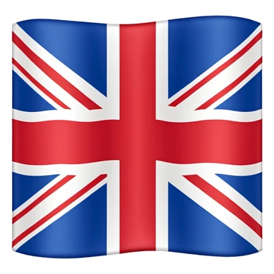 British flag (Union Jack), highly recognizable, bold colors, iconic design sticker