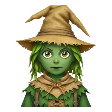 witch Scarecrow on stick sticker