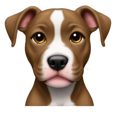 Girl pitbull puppy solid color no spots sticker