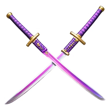 glitter purple and pink katana sticker