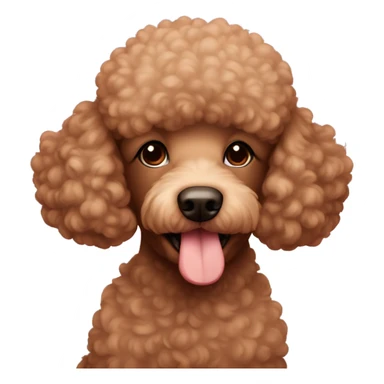 poodle marrom mandando beijo sticker