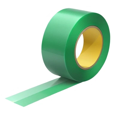 make light Green wide tape rolling on the floor sticker