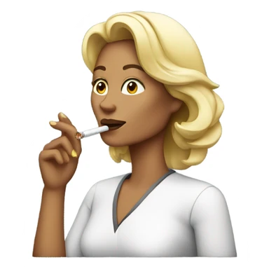 Woman smoking a cigarette  sticker