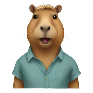 Capybara in a shirt sticker