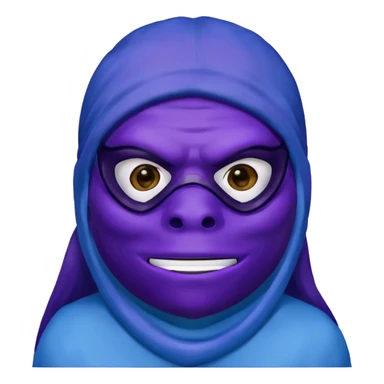 Grimace in a Covid mask sticker