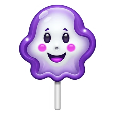 ghost lolipop purple and white sticker