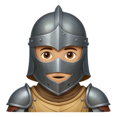 Yüz kısmı kapalı olan eski zırh giymiş şovalye sticker