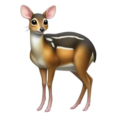 realistic full body mouse deer sticker