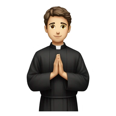 The Young italian Priest in prayer sticker