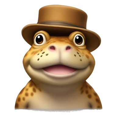 nintendo toad with capybara hat sticker