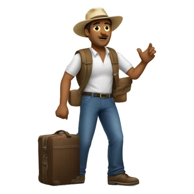 hitch hiking. Make this man look latino sticker