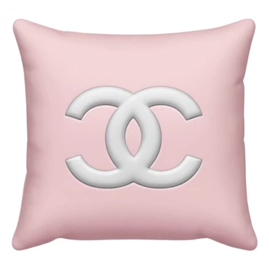 Light pastel pink and white Chanel pillow sticker