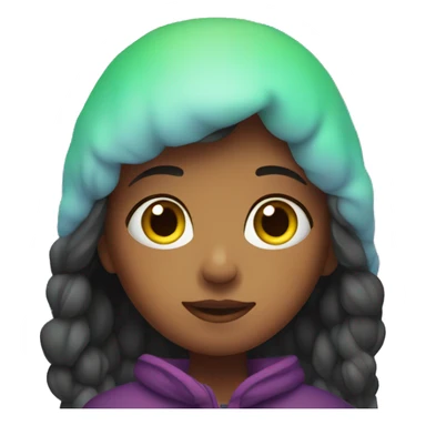 Girl under the aurora sticker