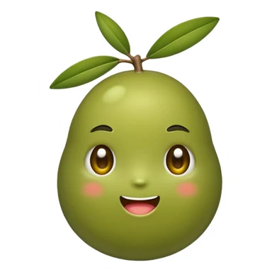 a sticker of a cute olive sticker
