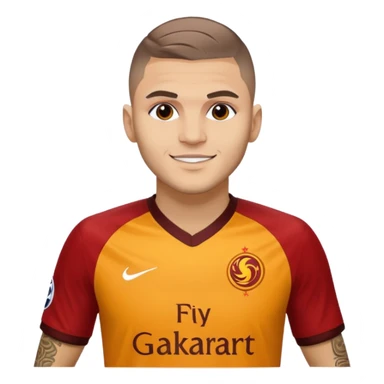Mauro icardi Galatasaray formasıyla gol sevinci yapıyor sticker