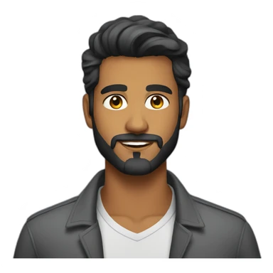 sri lankan 25 year old handsome and stylish guy with a beard sticker