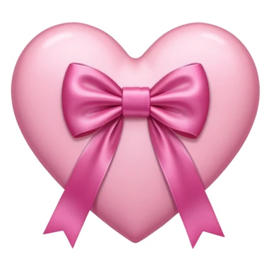 Pink heart with pink bow sticker