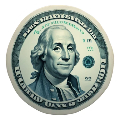 blue dollar in a circle sticker