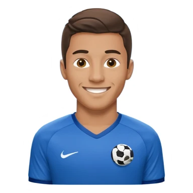soccer player man blue jersey sticker