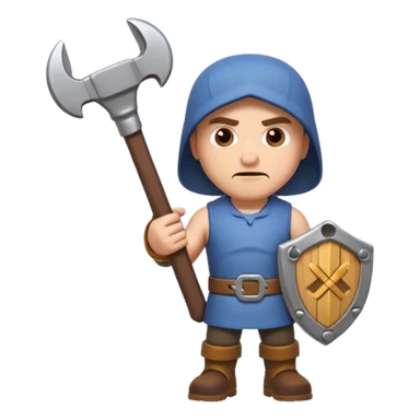 A Mechanic Wrench In A Clash Of Clans and medival Aesthetic not human sticker