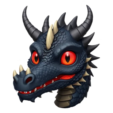A black dragon with red brillants eyes, great black horns who say hi. sticker