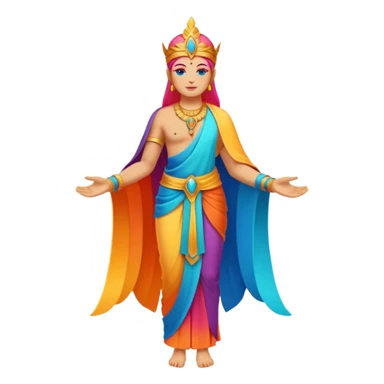 Abstract Colorful Ascending Divine La Creatura Avatar, full body sticker