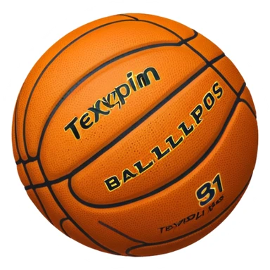 Crea un balón de basket negro con rayas blancas sticker