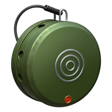military green anti-personnel mine sticker