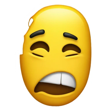 Grossed out yellow emoji  sticker