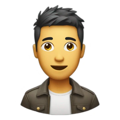 Yong guy with a cool haircut drinking beer sticker