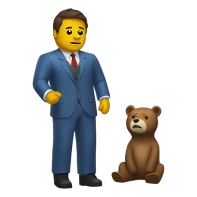 una persona de roblox con un traje de oso triste sticker