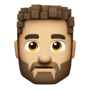 un bloc minecrft avec des yeux et qui souri sticker